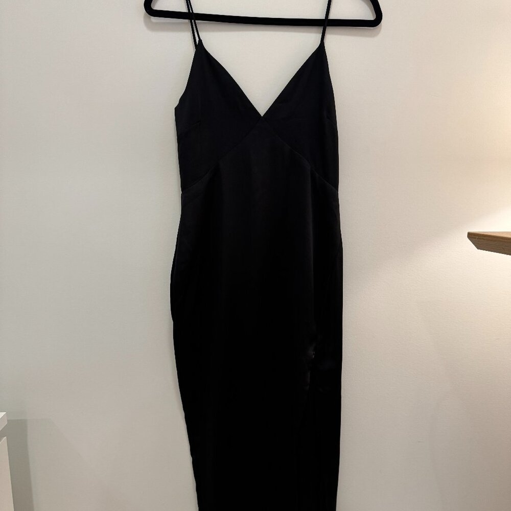 Cotton Candy LA Black Satin Mini Dress